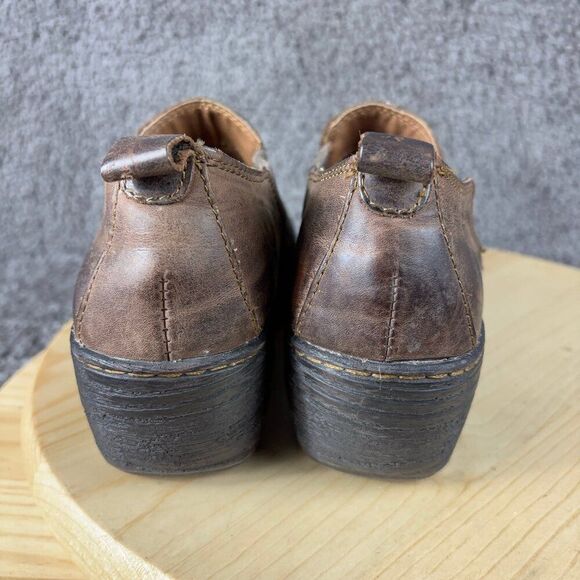 BOC Born Concept Stefana Shoe Womens 9 Leather Brown Slip On Chelsea Wedge Boot - Picture 4 of 10